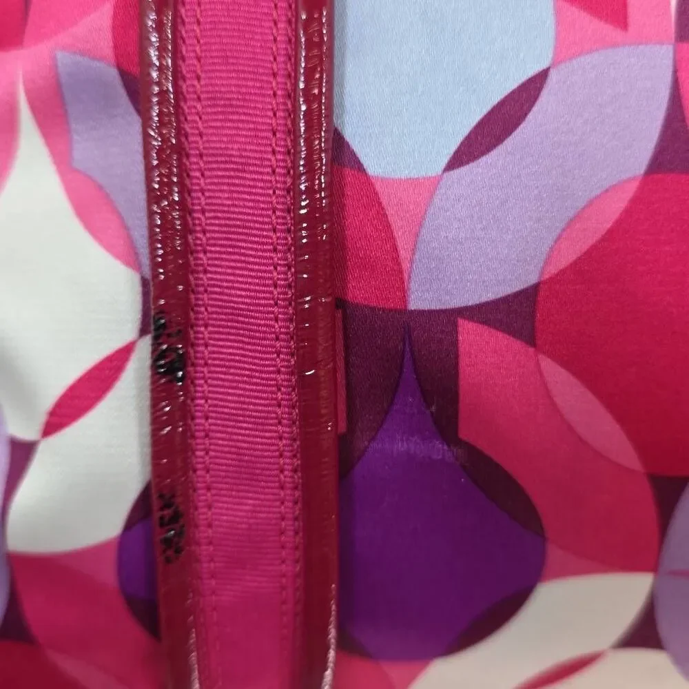 Coach Poppy Kaleidoscope Glam Tote | Pink Purple Y2K Shoulder Bag | Style M0985-